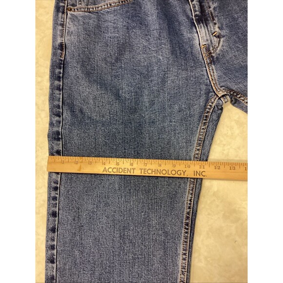 Levi's 505 Mens Regular Fit Med Wash Blue Denim Jeans Sz 38x30 - Picture 8 of 14